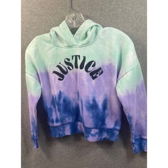 Justice Girls Tie Dye Hoodie Sweatshirt Pullover Colorful Youth - Picture 4 of 11